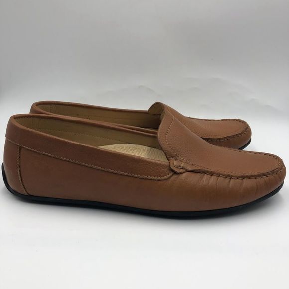 Driver Club USA Men's Brown Leather Slip On Loafers Comfort Shoes Size 11 - Picture 5 of 12
